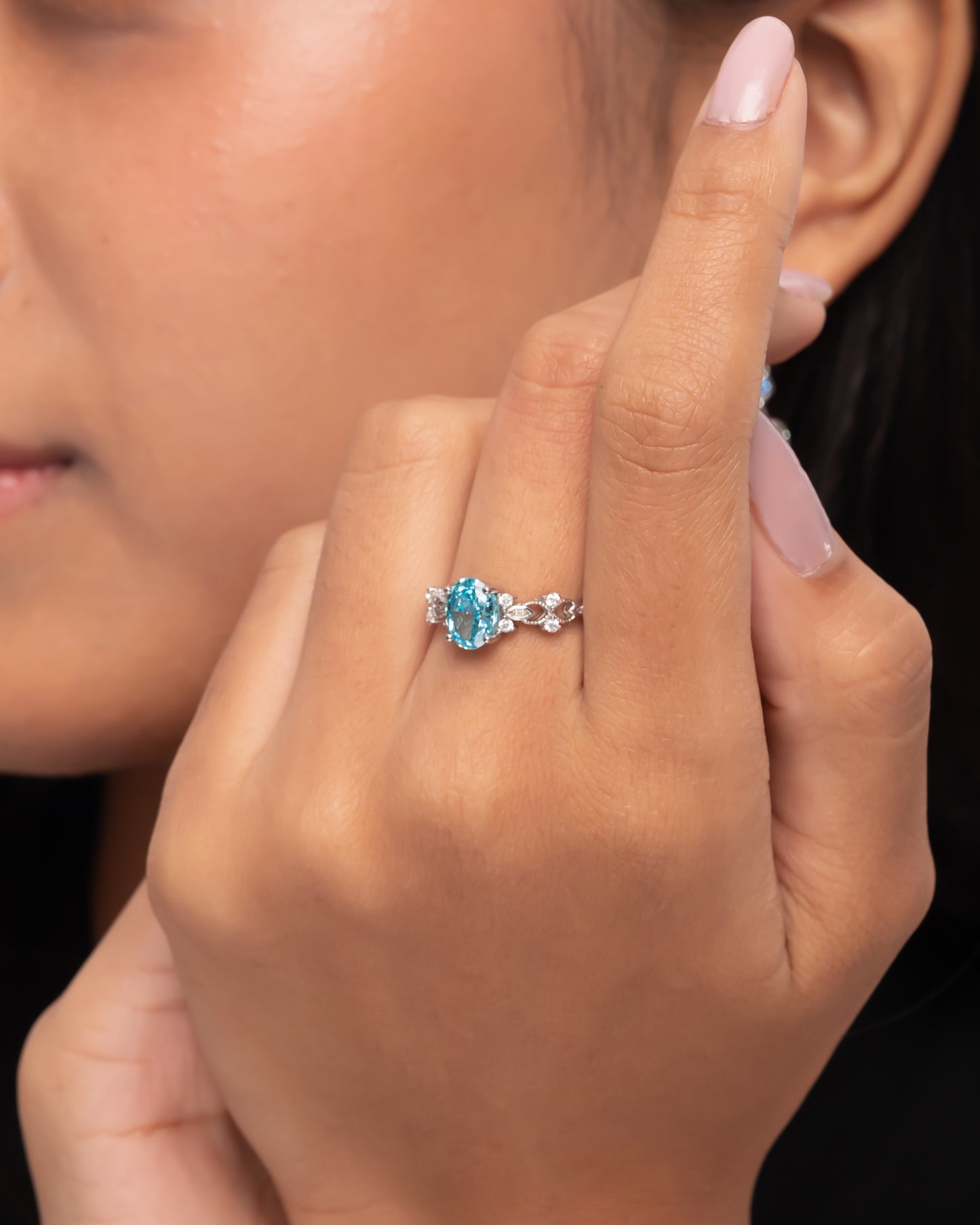 RING STUDDED WITH ICE CUT CZ