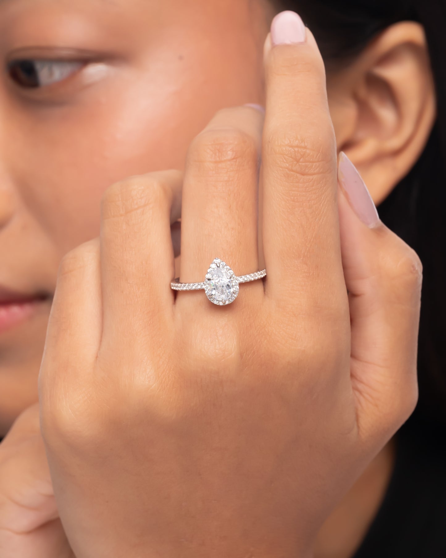 RING STUDDED WITH ICE CUT CZ