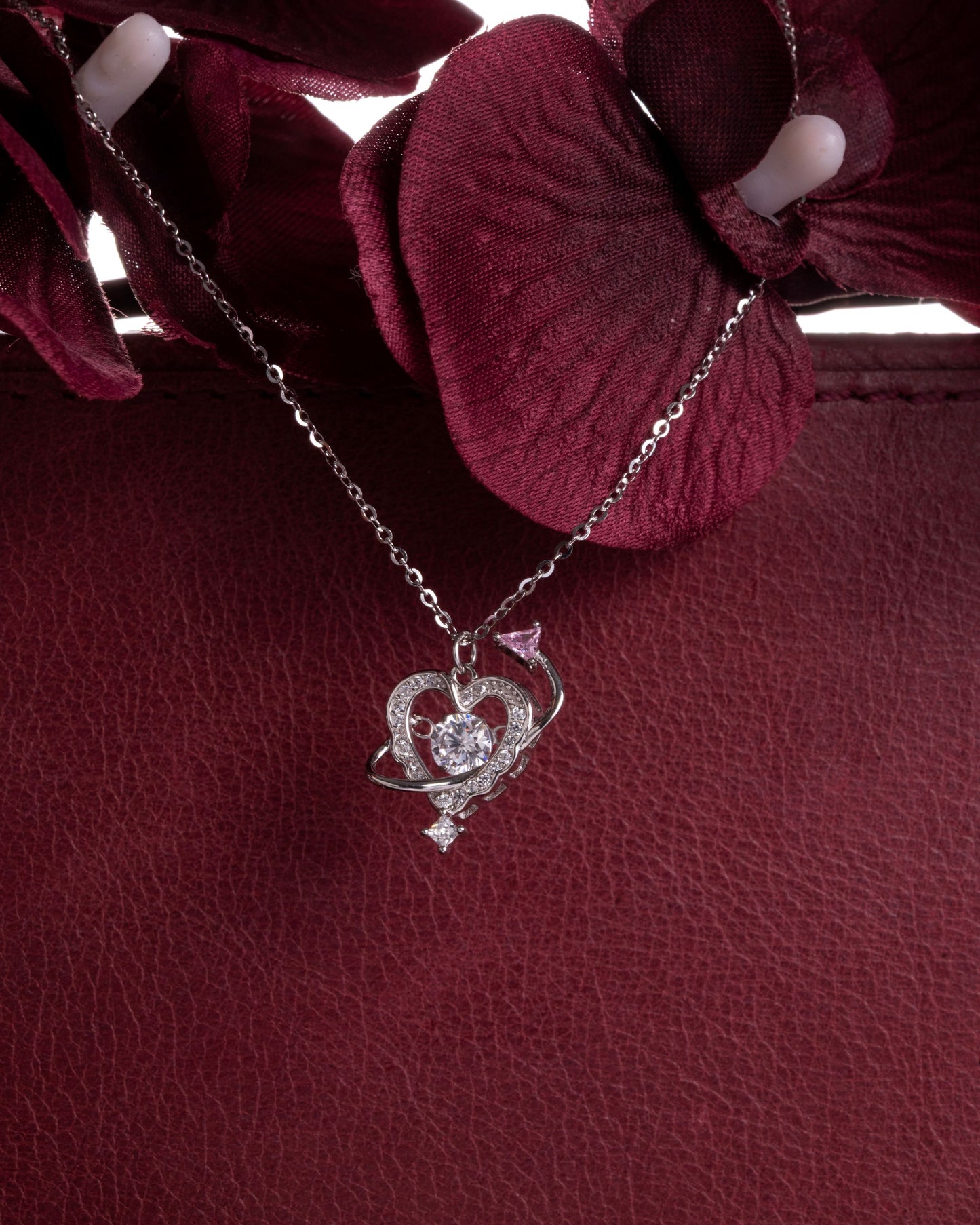 925 STERLING SILVER PENDENT STUDDED WITH ICE CUT CZ