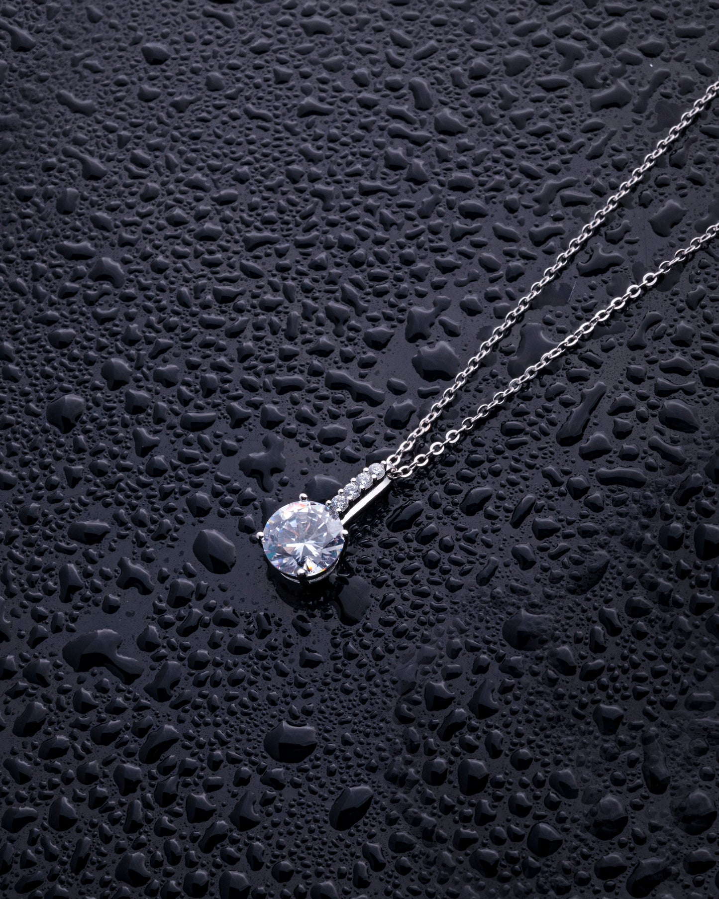 SOLITAIRE ICE CUT CZ PENDENT