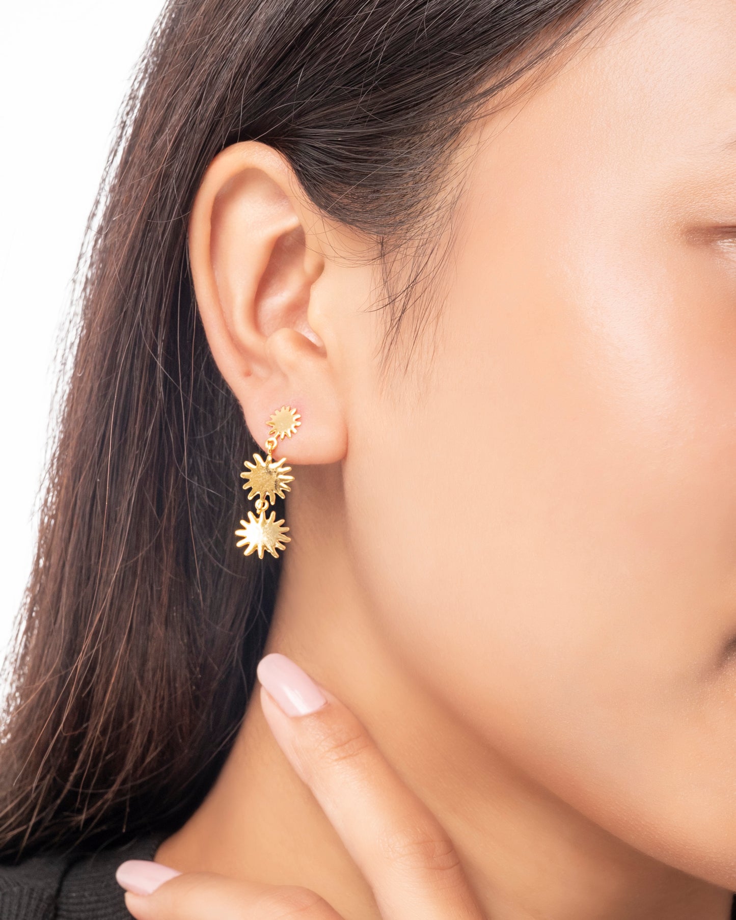 EARINGS STUDDED WITH CZ