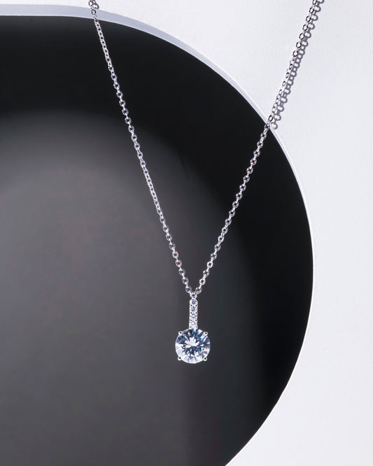 SOLITAIRE ICE CUT CZ PENDENT