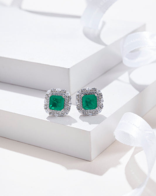 GREEN CZ STUDS