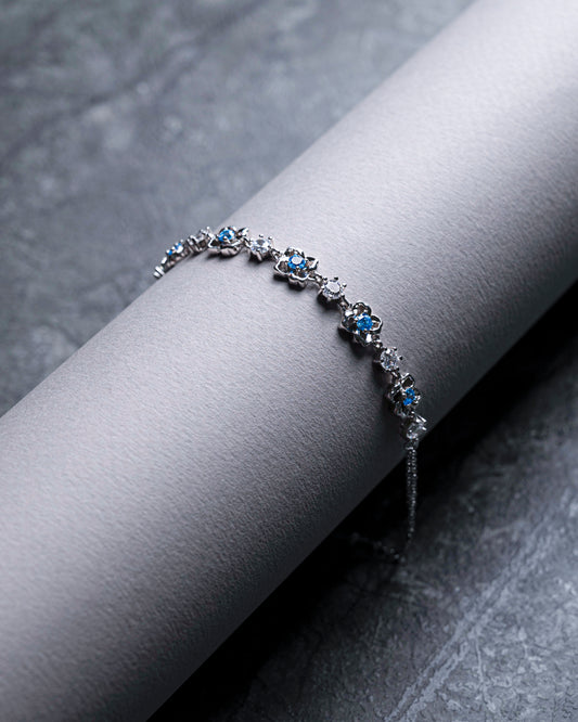 BLUE CZ TENNIS BRACELET