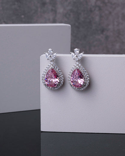 ICE CUT PINK CZ STUDS