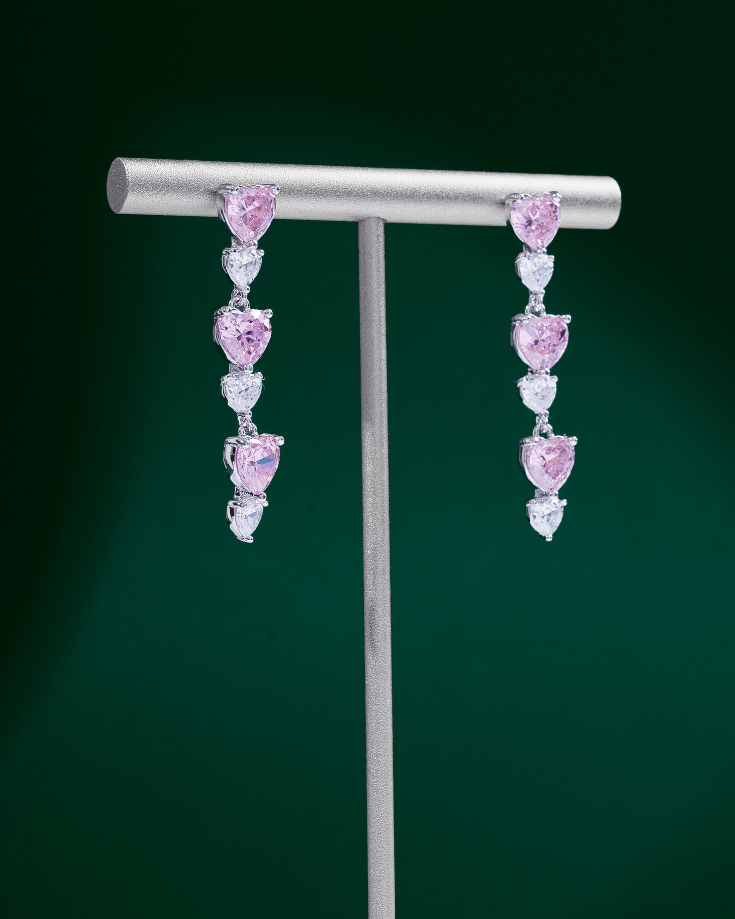 PINK HEARTS CZ HANGINGS