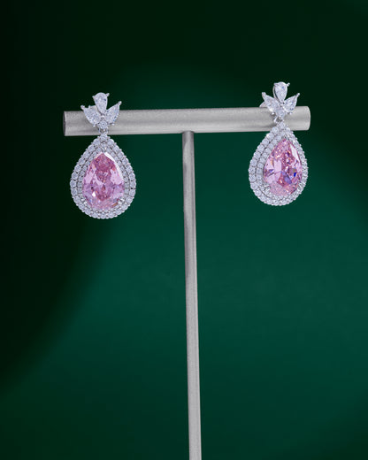 ICE CUT PINK CZ STUDS