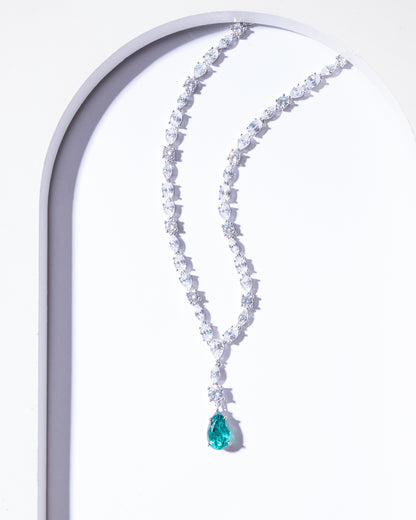 GREEN PEAR DROP ICE CUT CZ STRING