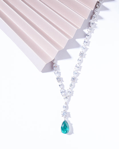 GREEN PEAR DROP ICE CUT CZ STRING