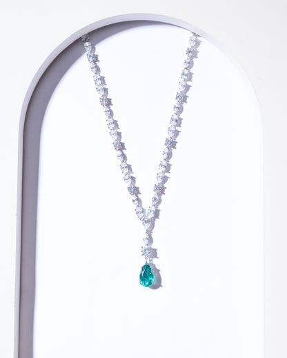 GREEN PEAR DROP ICE CUT CZ STRING